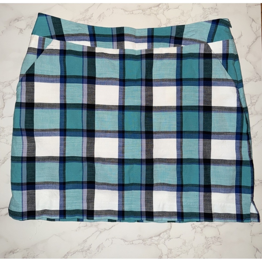 LOUDMOUTH Ladies Plaid Golf Skirt Skort Women's Size 10 Pocket Athleisure